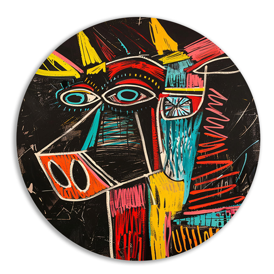 Abstract Stier in Felle Kleuren forex muurcirkel