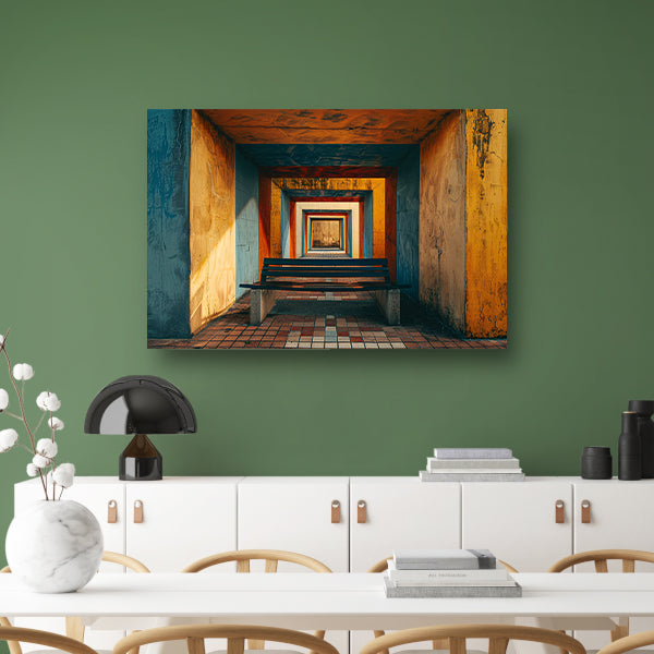 Minimalistische Tunnel met Bankje acrylglas