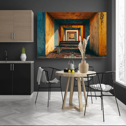 Minimalistische Tunnel met Bankje acrylglas