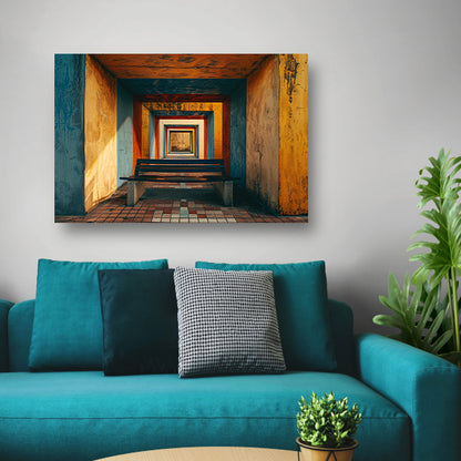 Minimalistische Tunnel met Bankje acrylglas