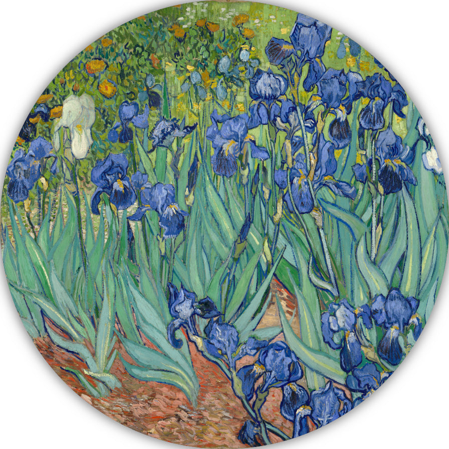 Irissen - Vincent van Gogh aluminium muurcirkel