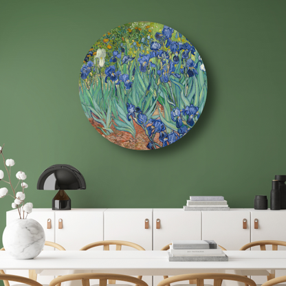 Irissen - Vincent van Gogh aluminium muurcirkel