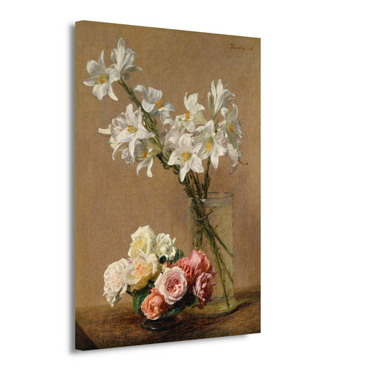 Rozen en lelies - Henri Fantin-Latour canvas