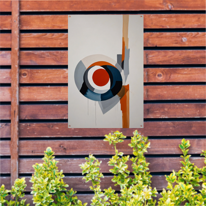 Dynamische abstractie van kleur en vorm tuinposter