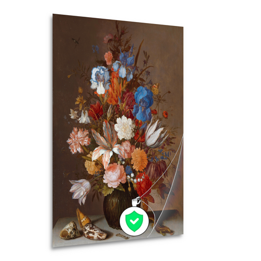 Stilleven met bloemen - Balthasar van der Ast poster