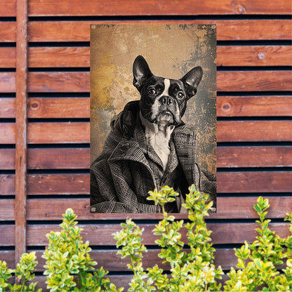 Franse Bulldog in Tweed Pak tuinposter