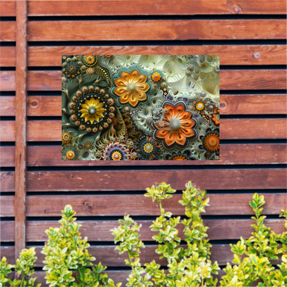 Minimalistische lijnenspel tuinposter