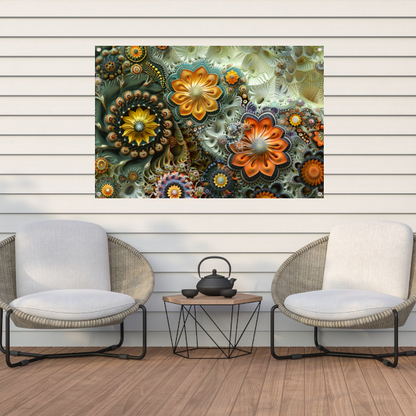 Minimalistische lijnenspel tuinposter
