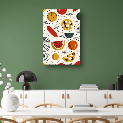 Kleurrijk Popart Fruitontwerp canvas