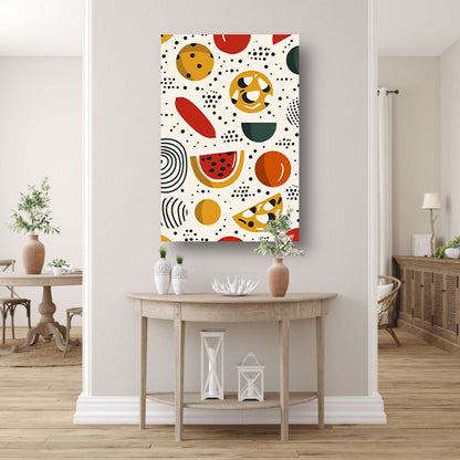 Kleurrijk Popart Fruitontwerp canvas