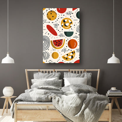 Kleurrijk Popart Fruitontwerp poster
