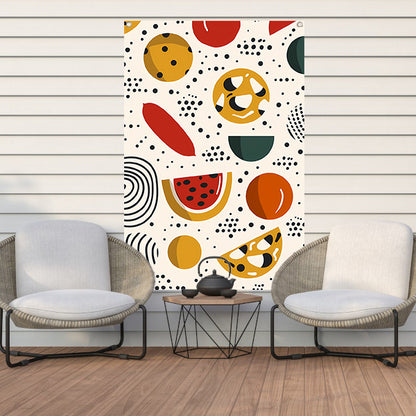 Kleurrijk Popart Fruitontwerp tuinposter