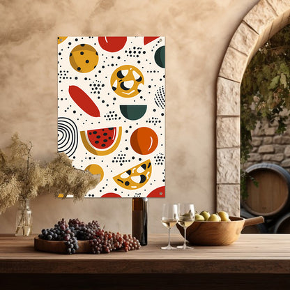 Kleurrijk Popart Fruitontwerp tuinposter