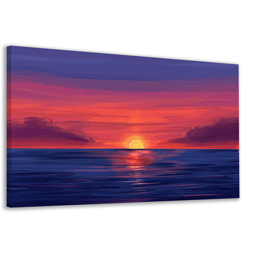 Adembenemende zonsondergang over kalme zee canvas