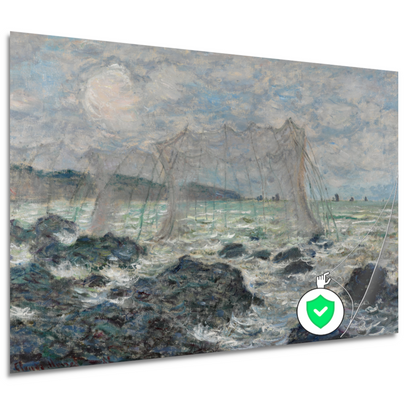Visnetten in Pourville - Claude Monet poster