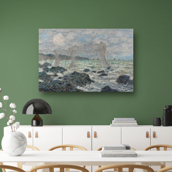 Visnetten in Pourville - Claude Monet poster