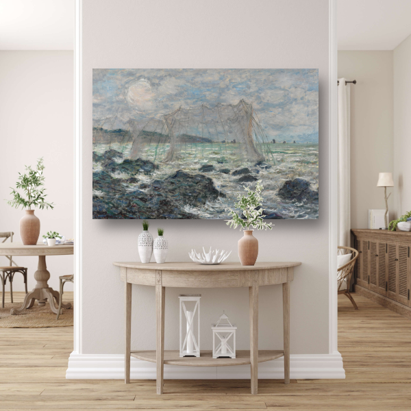 Visnetten in Pourville - Claude Monet poster