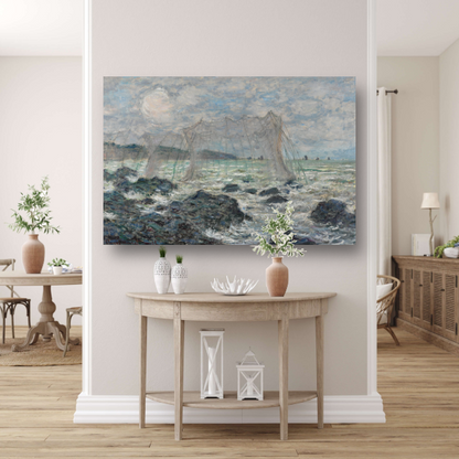 Visnetten in Pourville - Claude Monet poster
