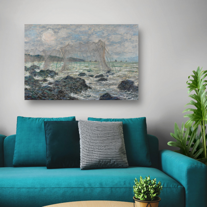 Visnetten in Pourville - Claude Monet poster
