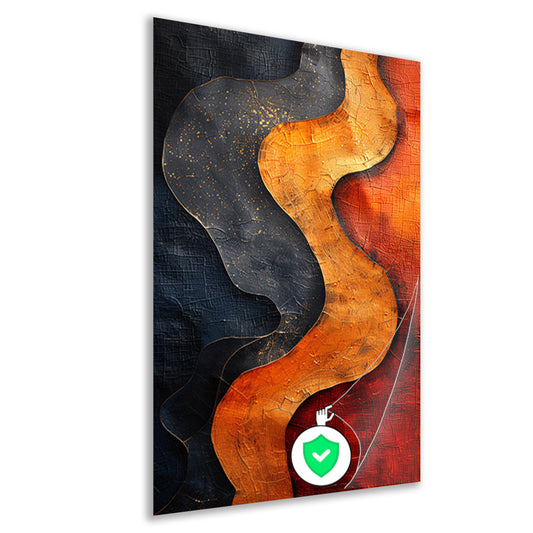 Abstract  met gouden verf poster