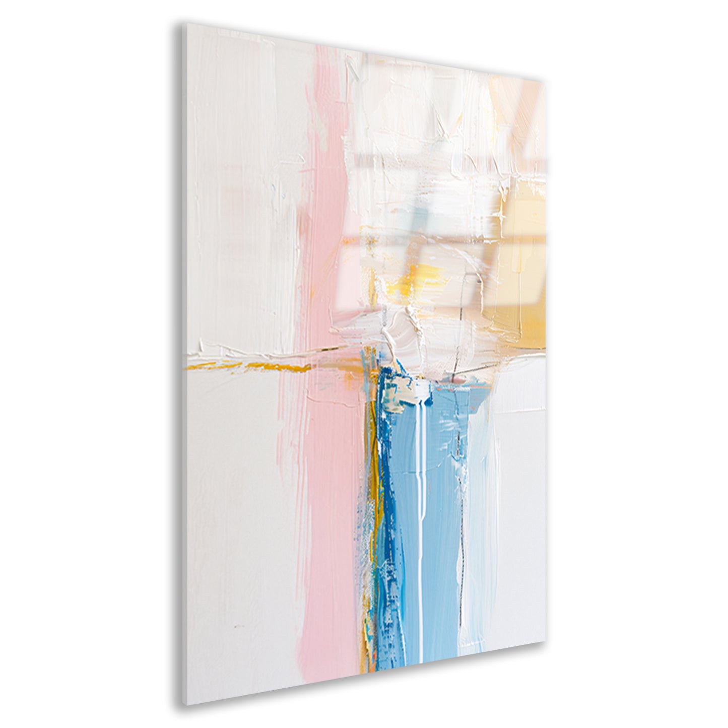Abstract kunstwerk met pastelkleuren en textuur acrylglas