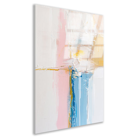 Abstract kunstwerk met pastelkleuren en textuur acrylglas