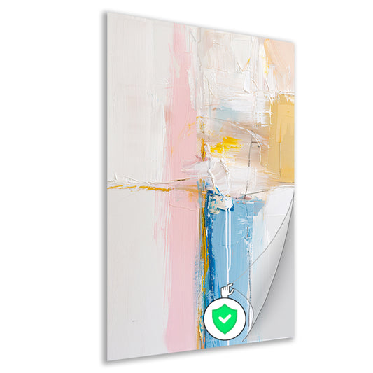 Abstract kunstwerk met pastelkleuren en textuur poster