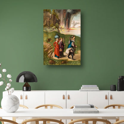 Lot en zijn dochters - Albrecht Dürer canvas met baklijst