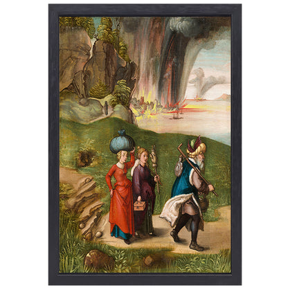 Lot en zijn dochters - Albrecht Dürer canvas met baklijst