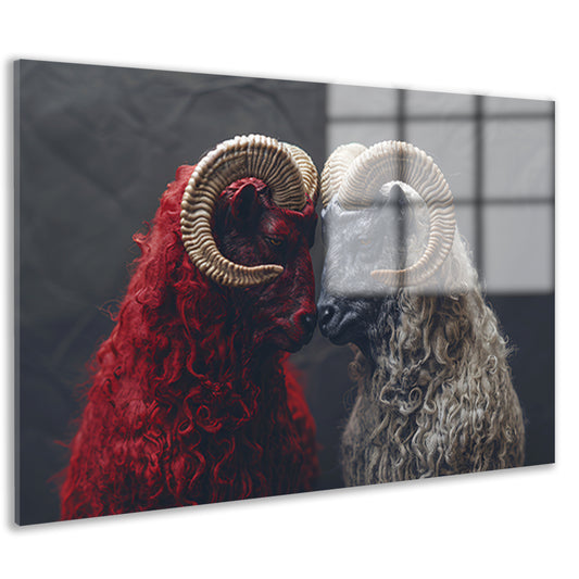 Schapen in Zwart Wit acrylglas