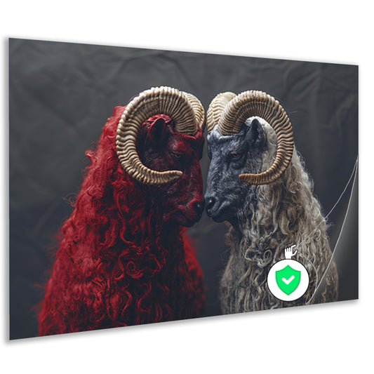 Schapen in Zwart Wit poster