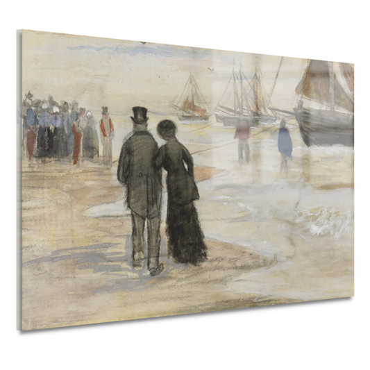 Het strand van Scheveningen - Vincent van Gogh acrylglas