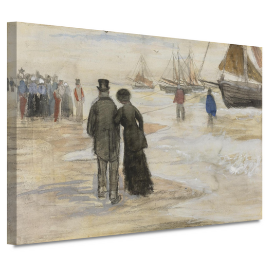 Het strand van Scheveningen - Vincent van Gogh canvas