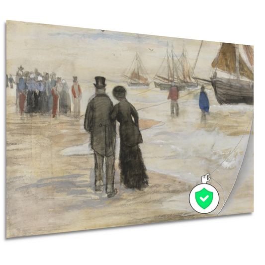 Het strand van Scheveningen - Vincent van Gogh poster