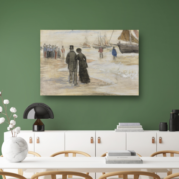 Het strand van Scheveningen - Vincent van Gogh poster