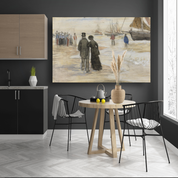 Het strand van Scheveningen - Vincent van Gogh poster