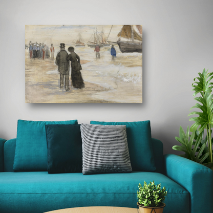Het strand van Scheveningen - Vincent van Gogh poster