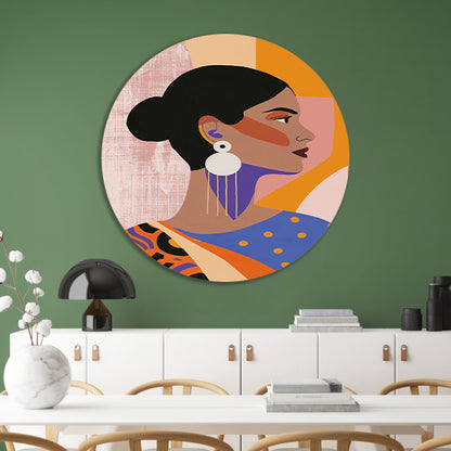 Elegante Indische Vrouw in Traditionele Kledij forex muurcirkel