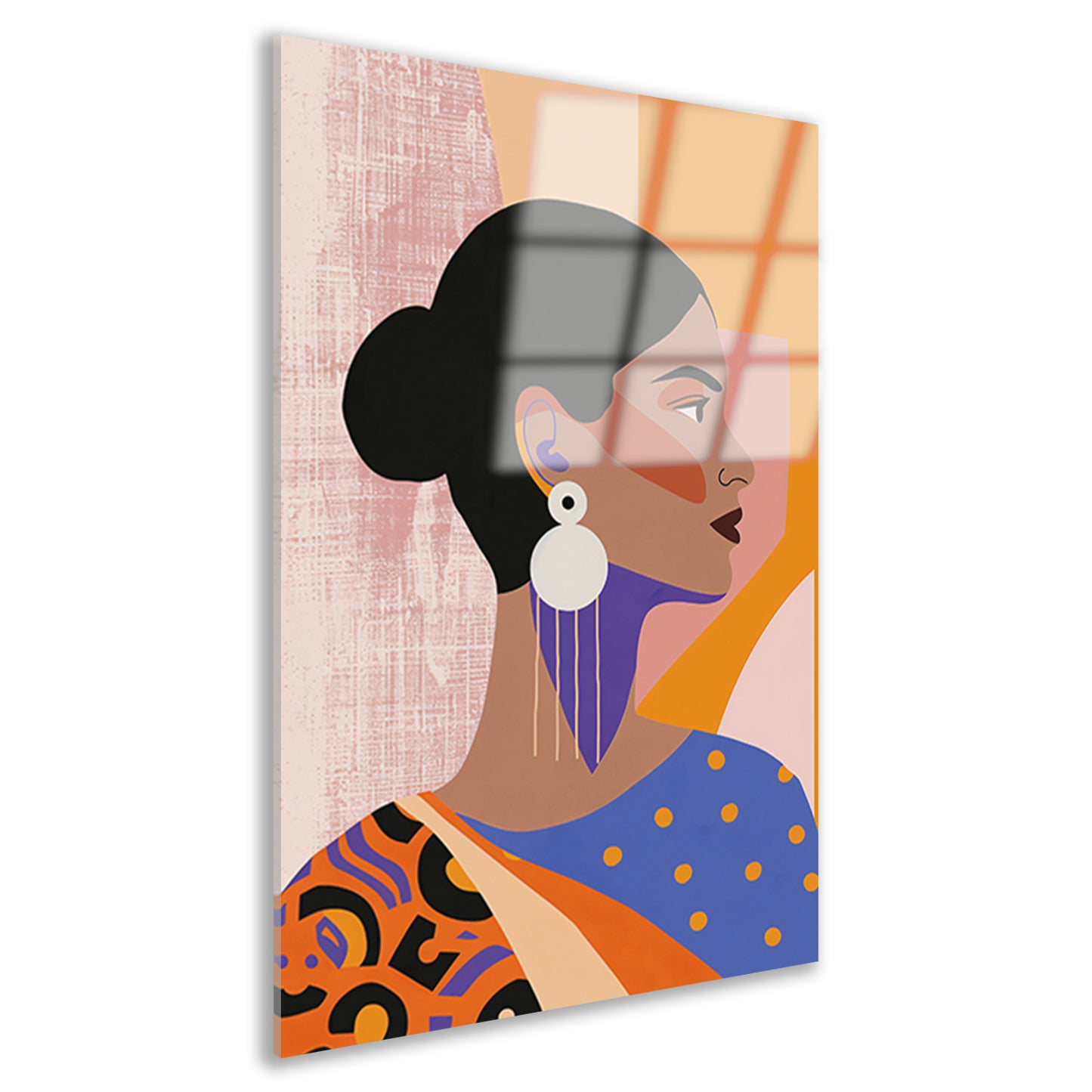 Elegante Indische Vrouw in Traditionele Kledij acrylglas