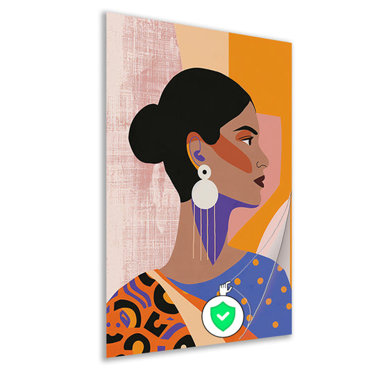 Elegante Indische Vrouw in Traditionele Kledij poster