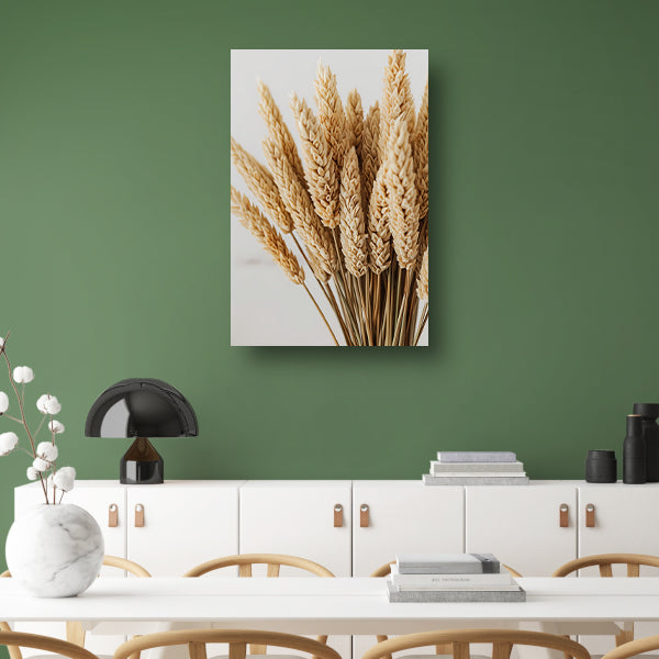 Close-up van gedroogde tarwehalmen canvas