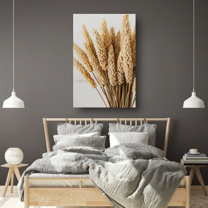 Close-up van gedroogde tarwehalmen canvas