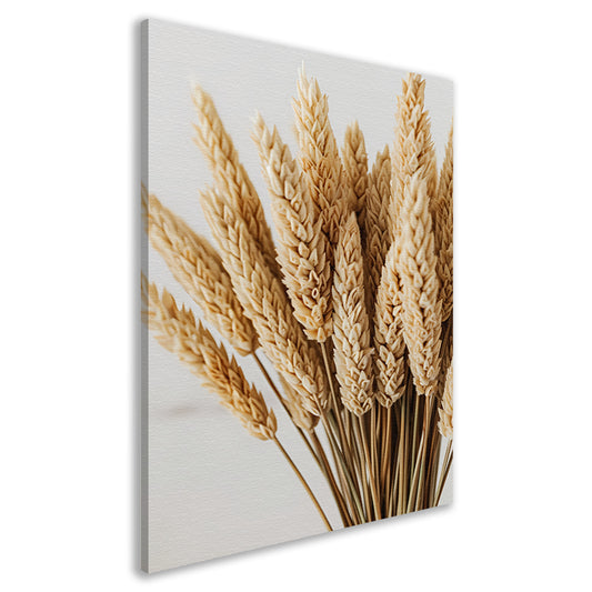Close-up van gedroogde tarwehalmen canvas