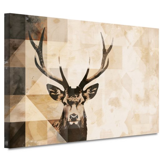 Abstract Hert in Sepia Geometrische Kunst canvas