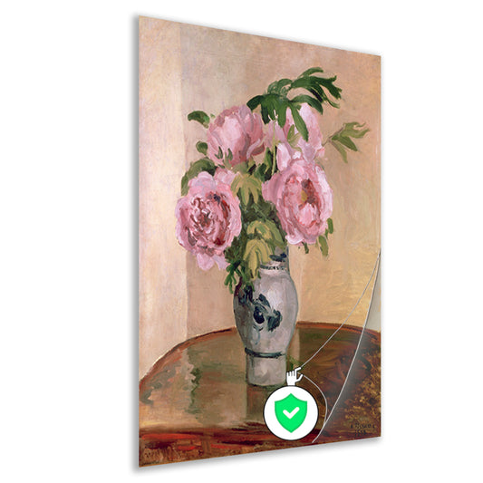 Boeket roze pioenrozen - Camille Pissarro poster