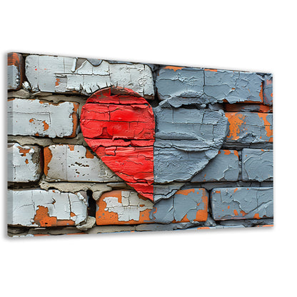 Straatkunst Hart Muurschildering canvas