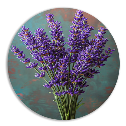 Paarse Lavendelbloemen in Vaas forex muurcirkel