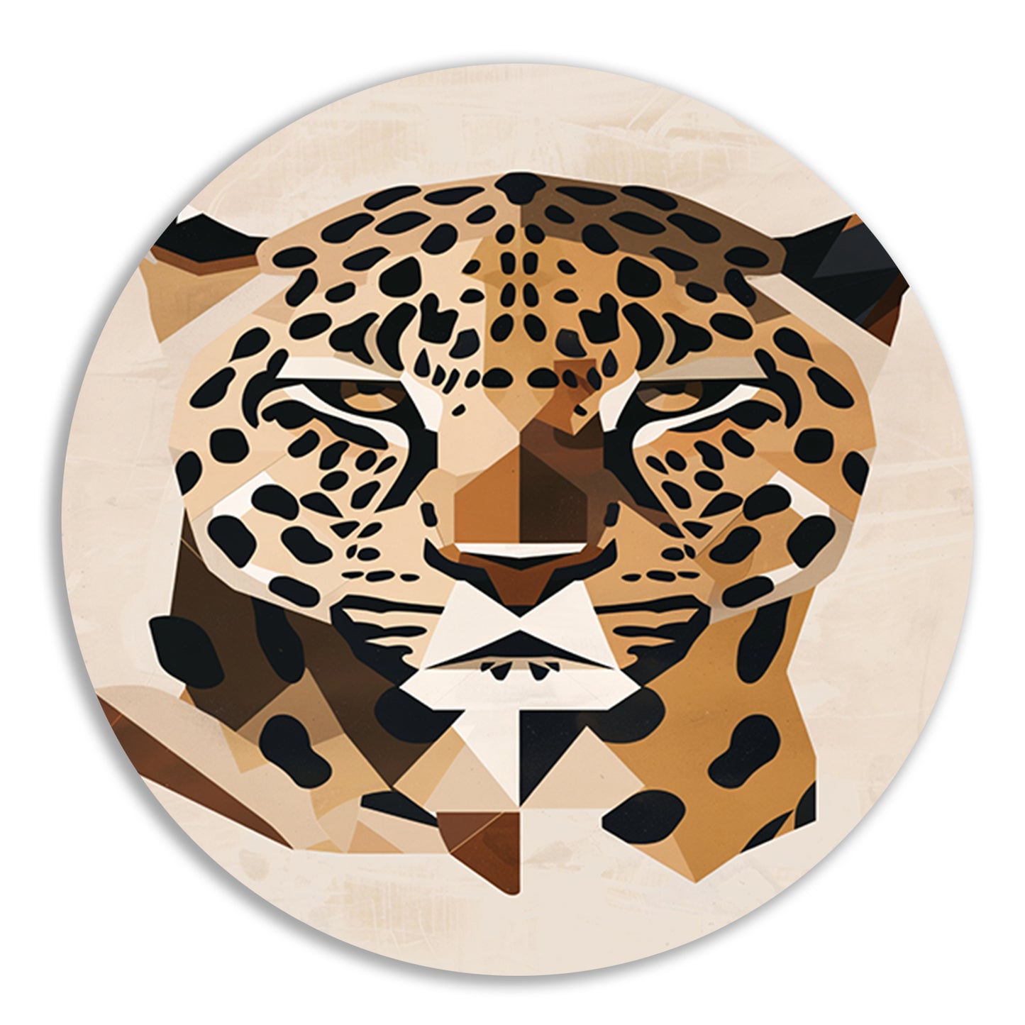 Modern Geometrisch Art Deco Luipaardhoofd forex muurcirkel