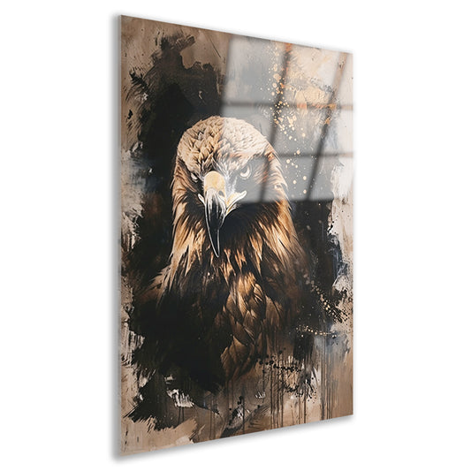 Mysterieuze adelaar in rustieke stijl acrylglas