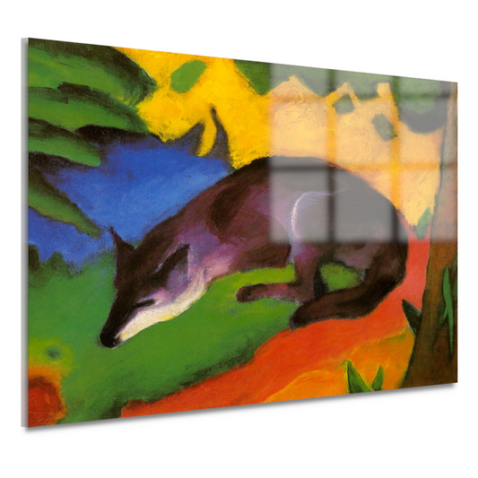 Blauwe Zwarte Vos - Franz Marc acrylglas